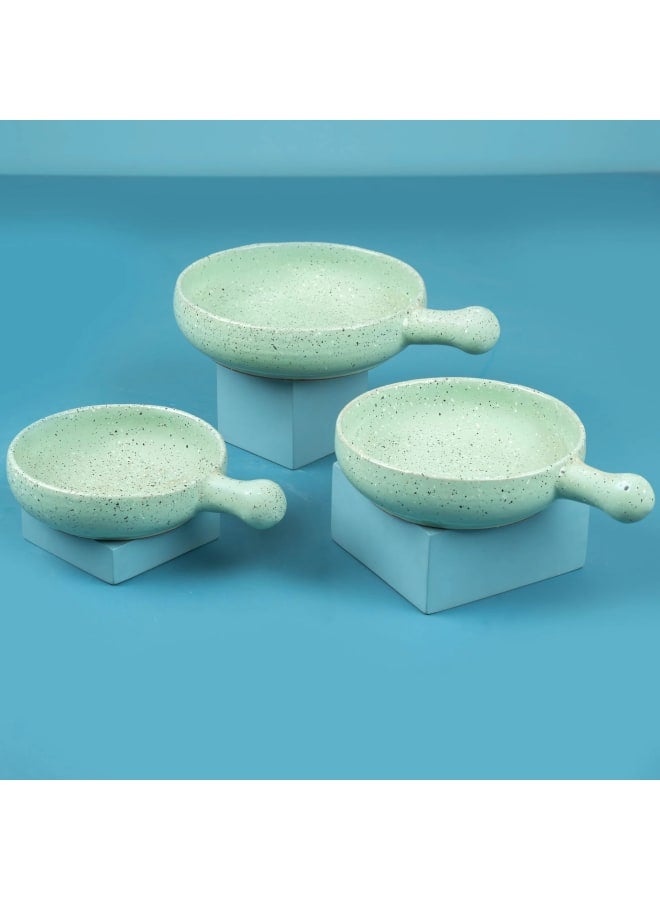 طقم طاسات فخار منت بريز – 3 قطع